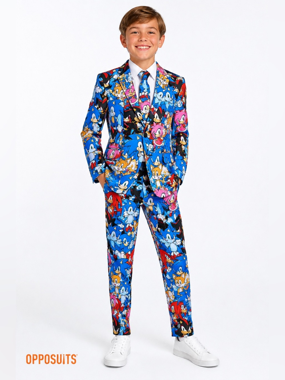 OppoSuits Sonic the Hedgehog Boys Suit 3-Piece Set Size 12Y New in Box